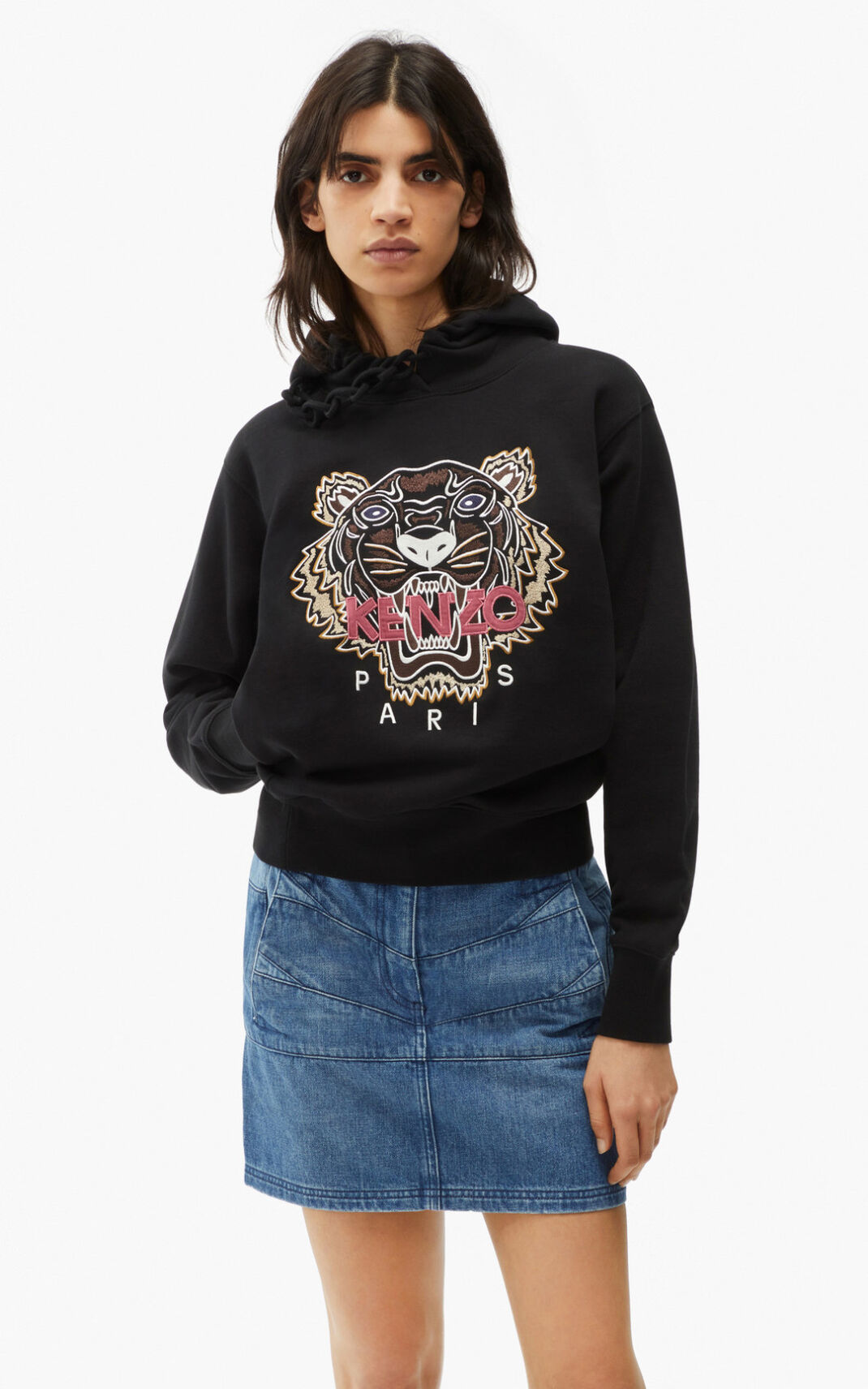 Kenzo Tiger Hættetrøje Dame - Sort DK-166943